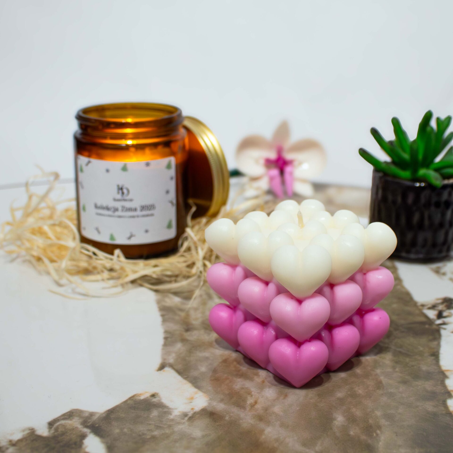 Zestaw prezentowy | Serce do sześcianu | Płatki róży & Wanilia - obrazek 5