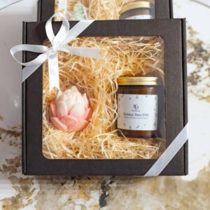 Zestaw prezentowy | Śnieżny Lotos | Płatki róży & Wanilia