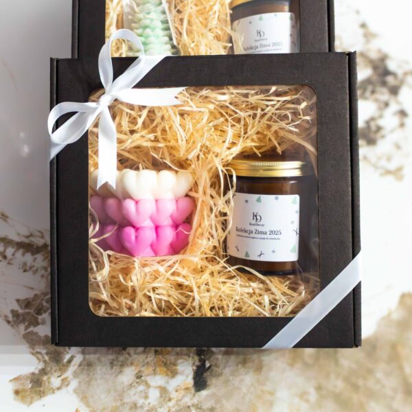 Zestaw prezentowy | Serce do sześcianu | Płatki róży & Wanilia